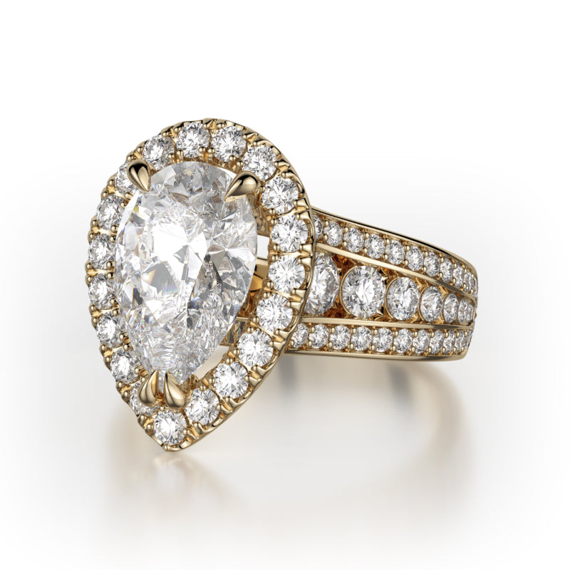 Michael M 18k Yellow Gold Stella Engagement Ring