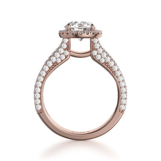Michael M 18k Rose Gold Loud Engagement Ring
