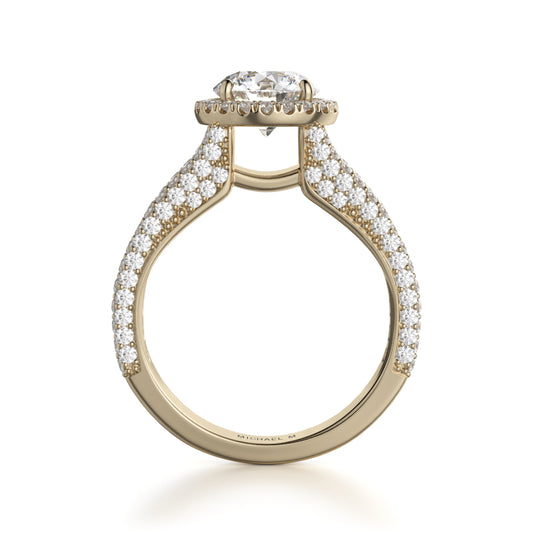 Michael M 18k Yellow Gold Loud Engagement Ring