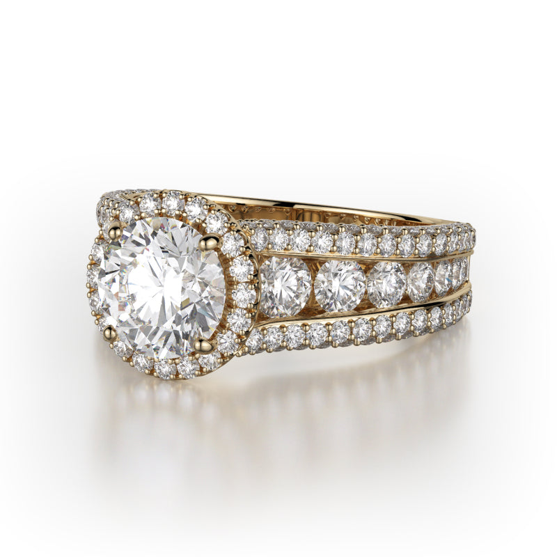 Michael M 18k Yellow Gold Loud Engagement Ring