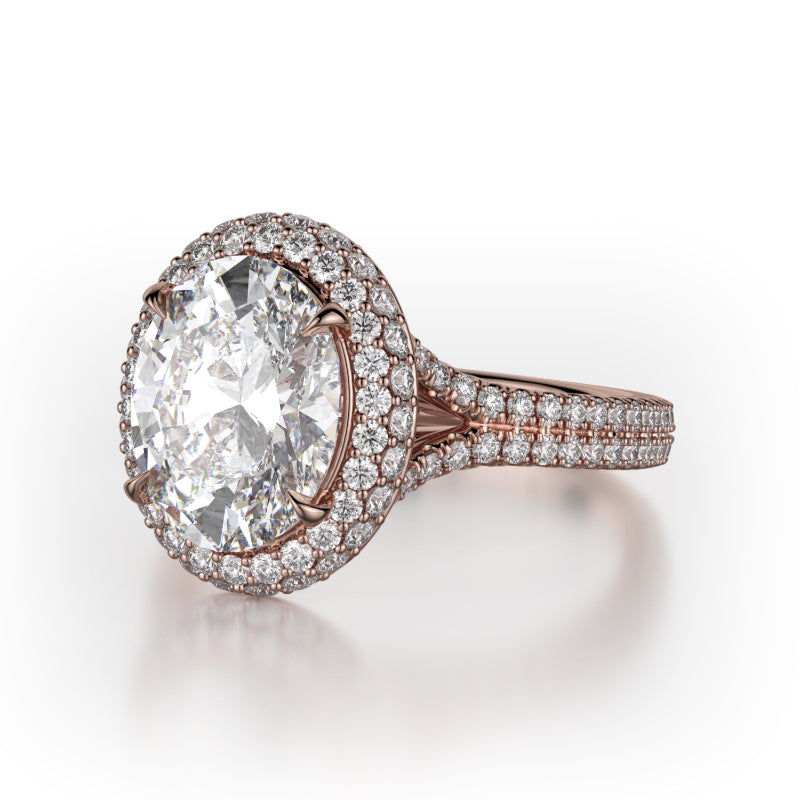 Michael M 18k Rose Gold Defined Engagement Ring