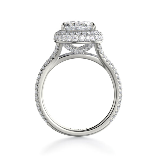 Michael M 18k White Gold Defined Engagement Ring