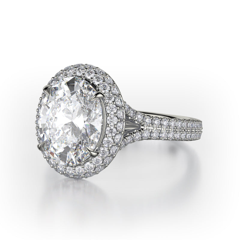 Michael M 18k White Gold Defined Engagement Ring