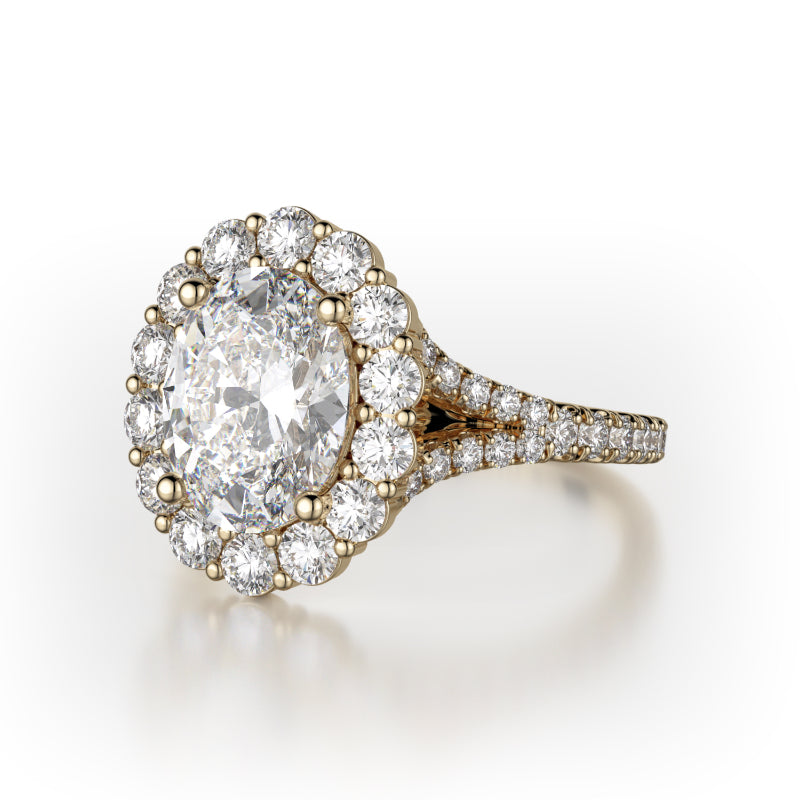 Michael M 18k Yellow Gold Defined Engagement Ring
