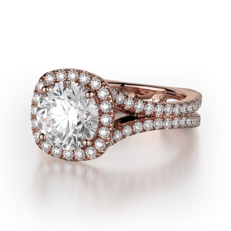 Michael M 18k Rose Gold Europa Engagement Ring