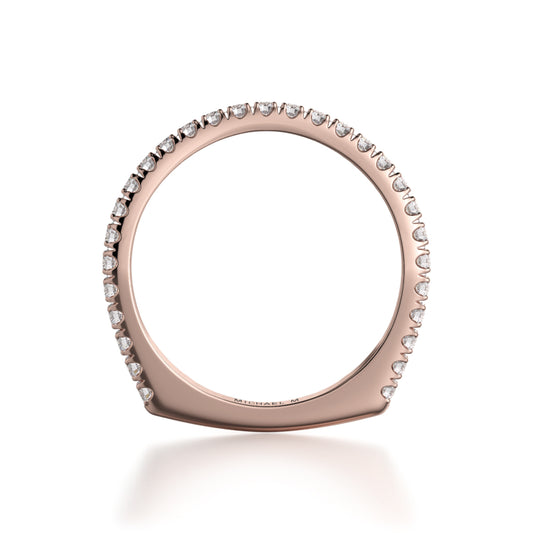 Michael M 18k Rose Gold Diamond Wedding Band