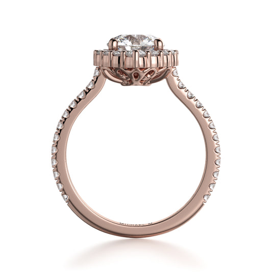 Michael M 18k Rose Gold Defined Engagement Ring