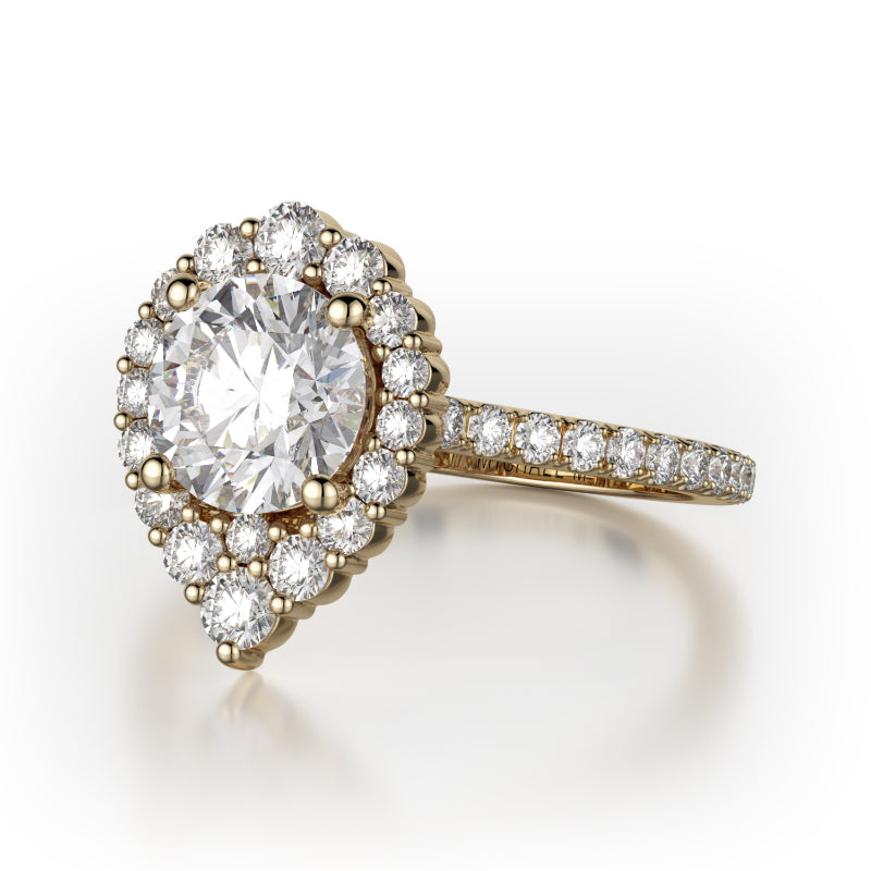 Michael M 18k Yellow Gold Defined Engagement Ring