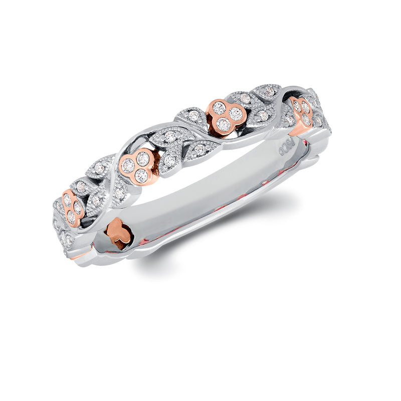 Peter Storm Two Tone 14k Gold Diamond Wedding Band