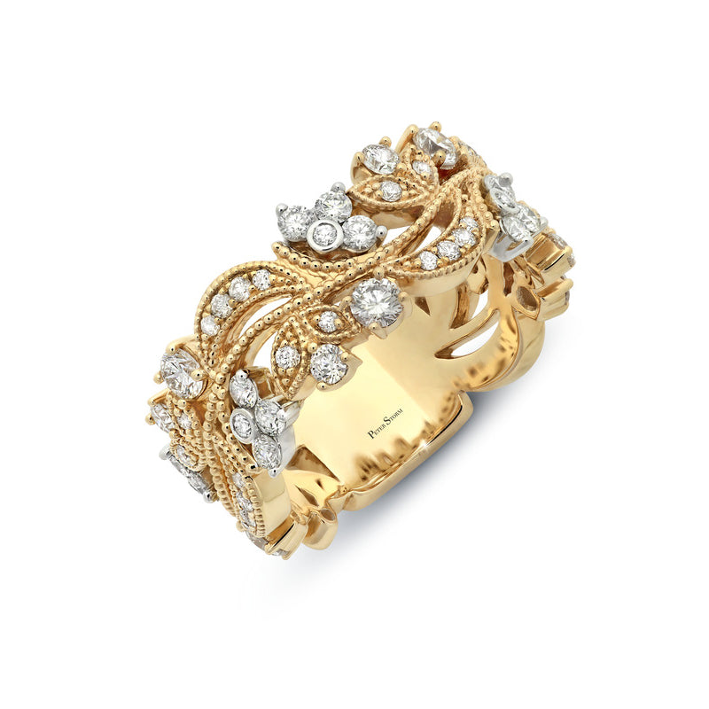 Peter Storm 14k Yellow Gold Diamond Wedding Band