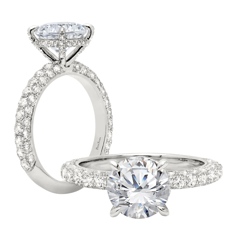 Peter Storm 14k White Gold Solitaire Engagement Ring