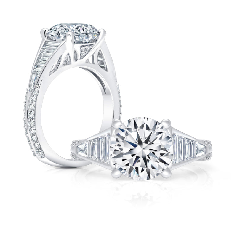 Peter Storm 14k White Gold 3 Stone Engagement Ring