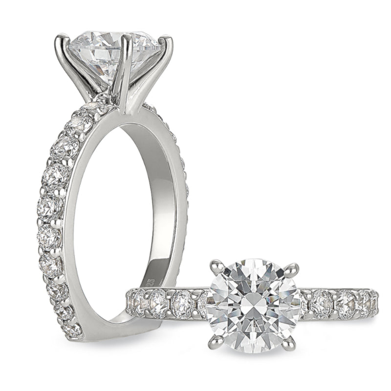 Peter Storm 14k White Gold Solitaire Engagement Ring