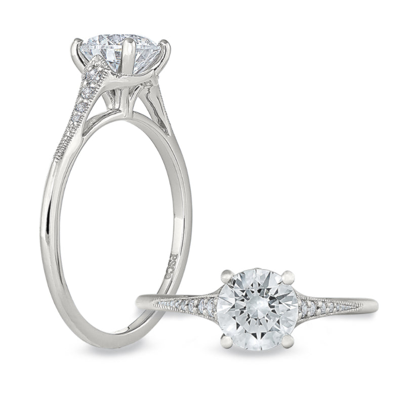 Peter Storm 14k White Gold Solitaire Engagement Ring