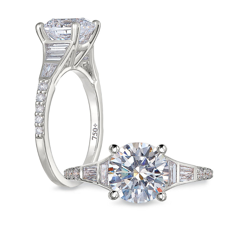 Peter Storm 14k White Gold Solitaire Engagement Ring