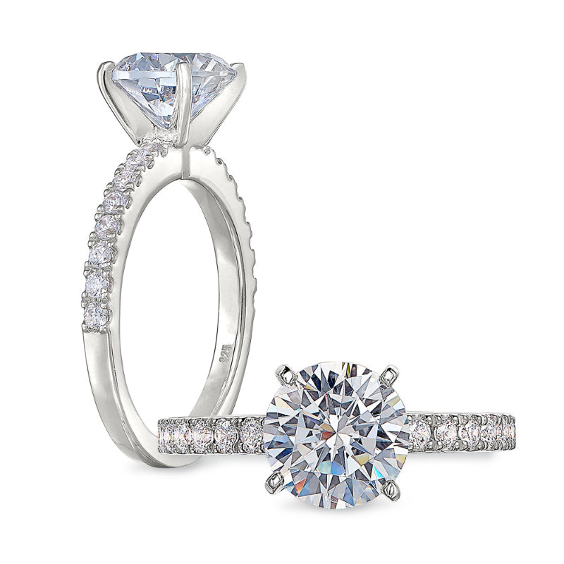 Peter Storm 14k White Gold 3 Stone Engagement Ring