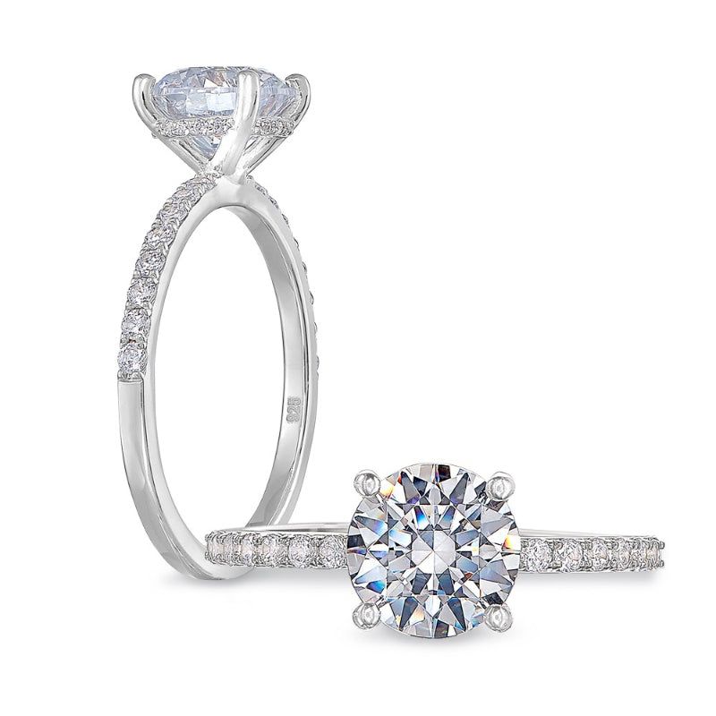 Peter Storm 14k White Gold Solitaire Engagement Ring