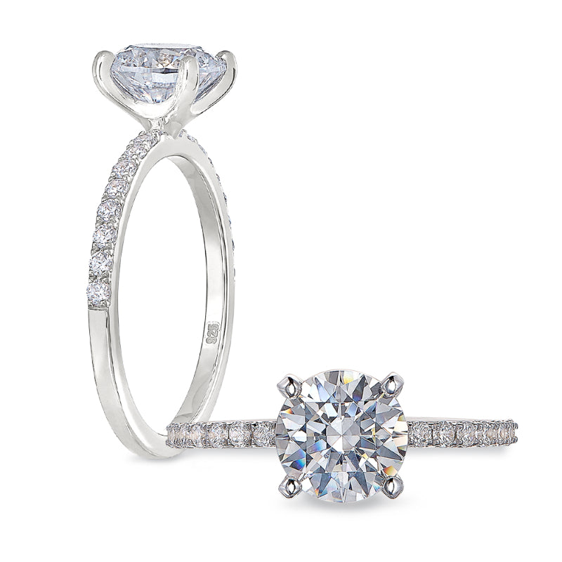 Peter Storm 14k White Gold Solitaire Engagement Ring