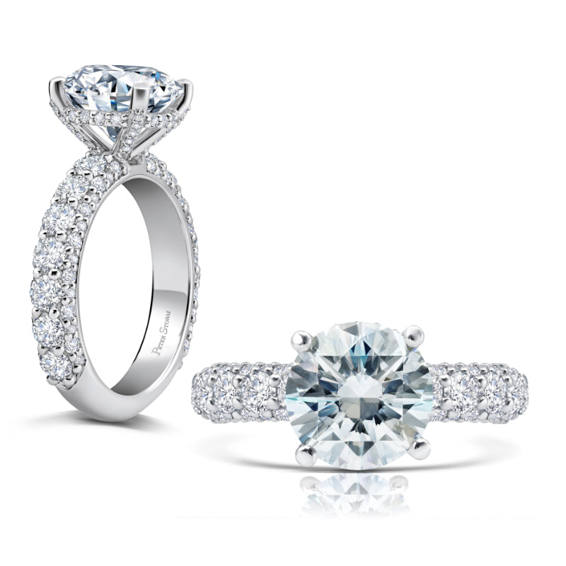 Peter Storm 14k White Gold Solitaire Engagement Ring
