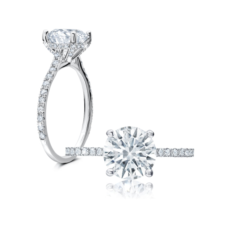 Peter Storm 14k White Gold Solitaire Engagement Ring