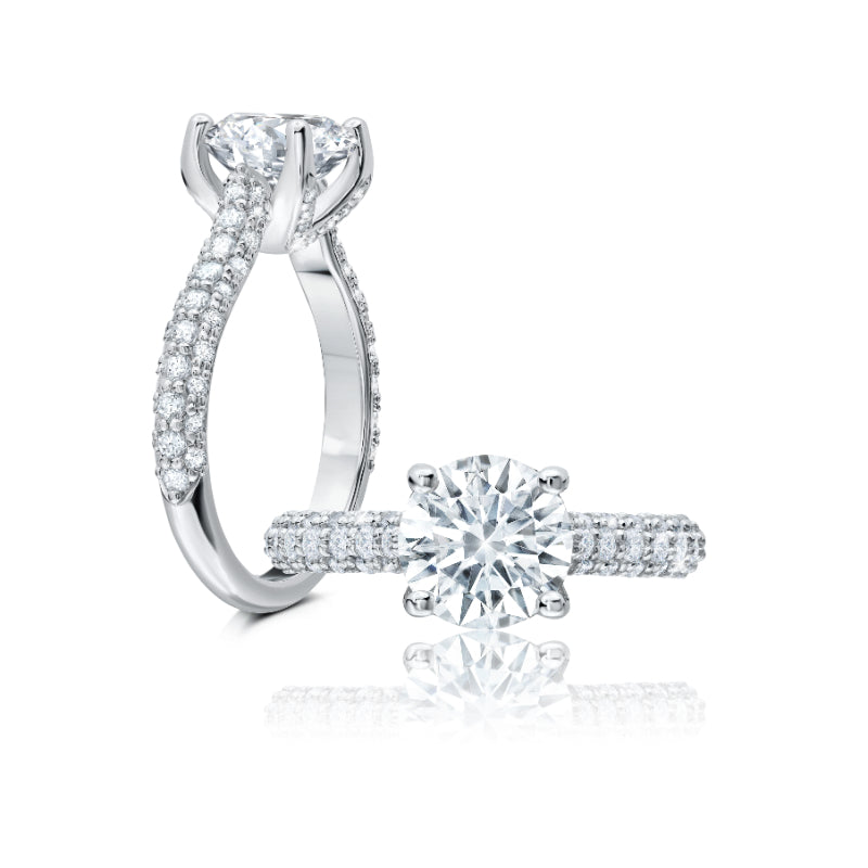 Peter Storm 14k White Gold Solitaire Engagement Ring