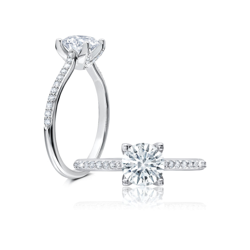 Peter Storm 14k White Gold Solitaire Engagement Ring