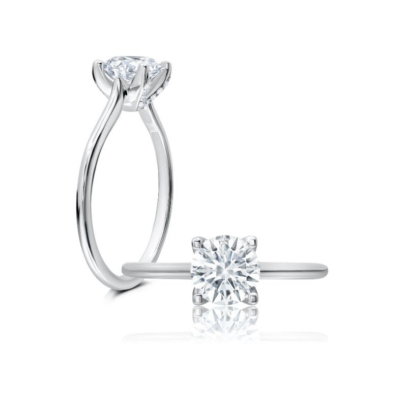 Peter Storm 14k White Gold Solitaire Engagement Ring