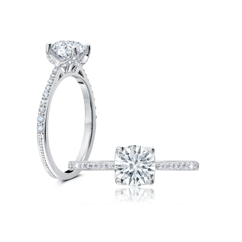 Peter Storm 14k White Gold Solitaire Engagement Ring