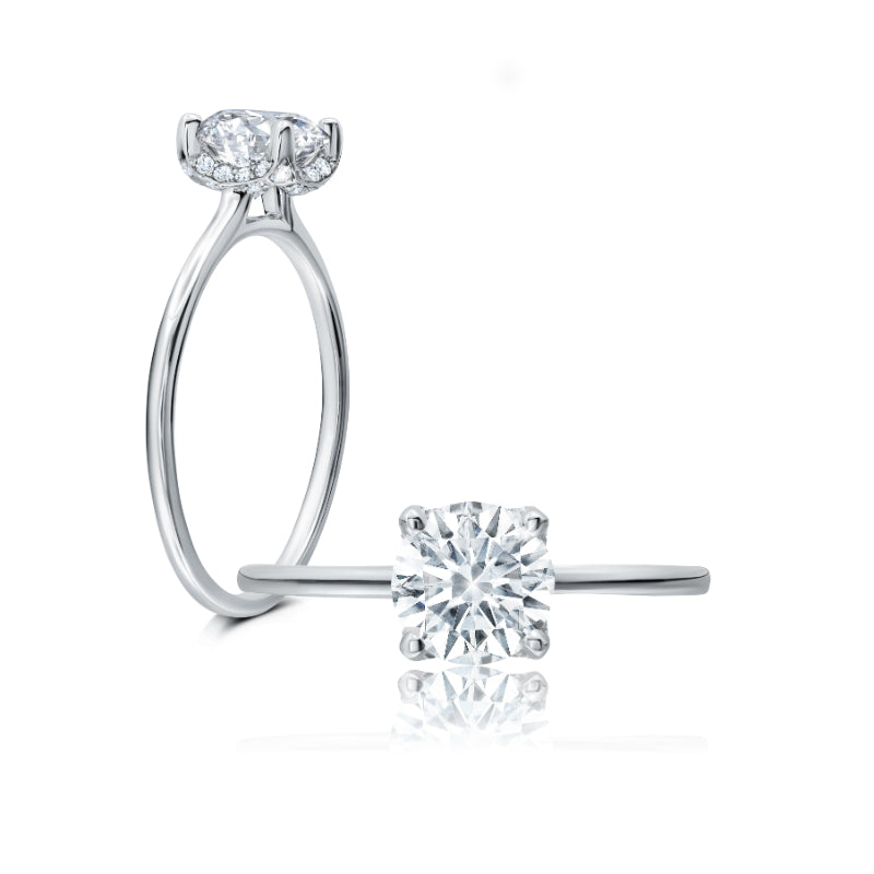 Peter Storm 14k White Gold Solitaire Engagement Ring