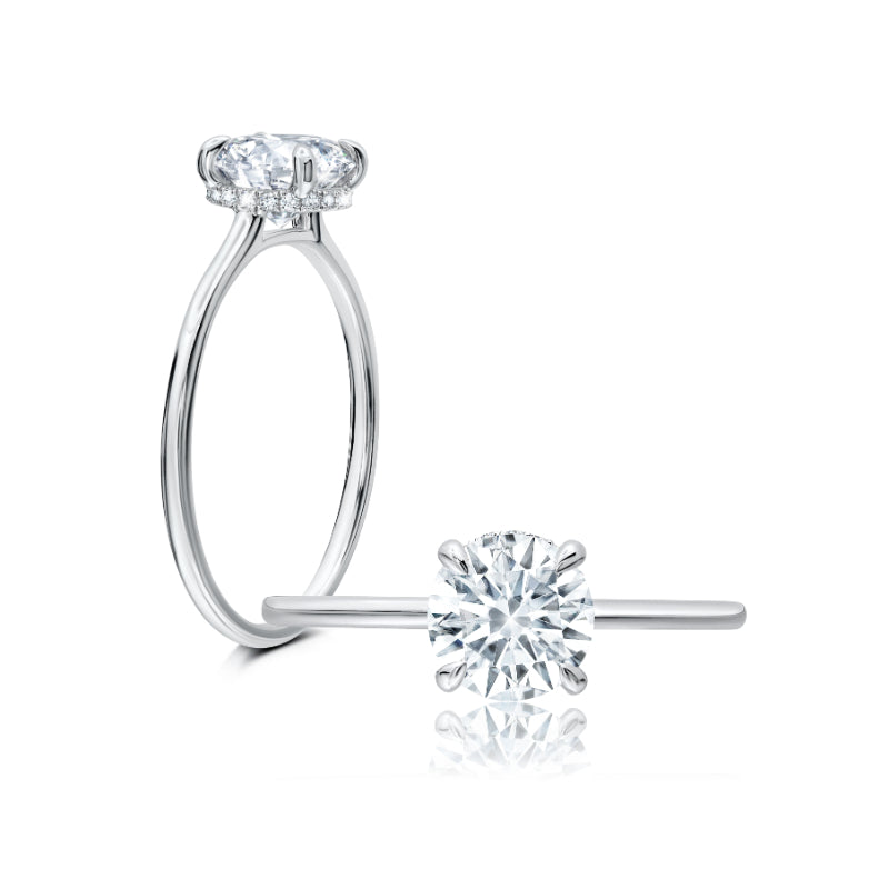 Peter Storm 14k White Gold Solitaire Engagement Ring