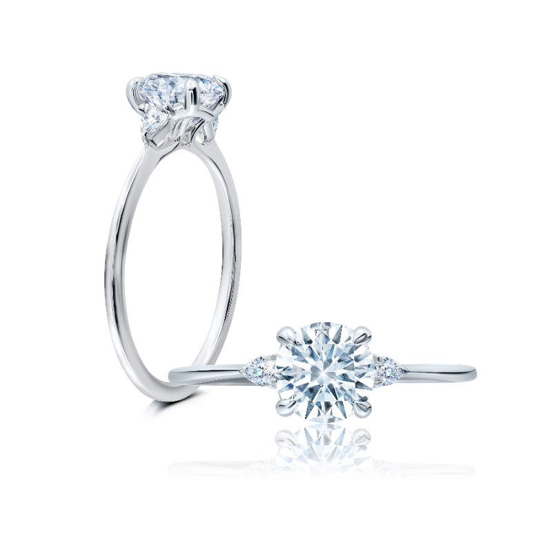 Peter Storm 14k White Gold 3 Stone Engagement Ring