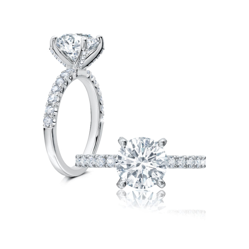 Peter Storm 14k White Gold Solitaire Engagement Ring