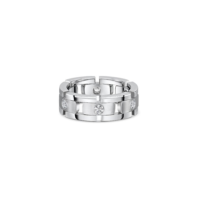 592A00 Dora Men's Diamond and Gold Wedding Band