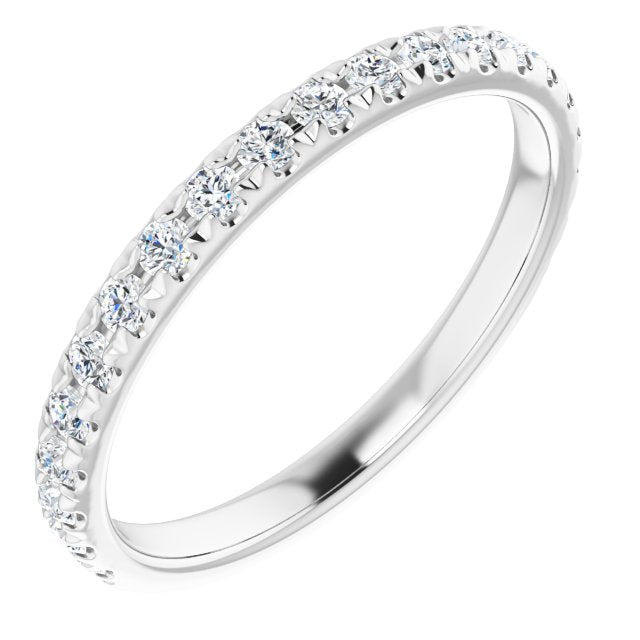 14K White 3/8 CTW Diamond Matching Band