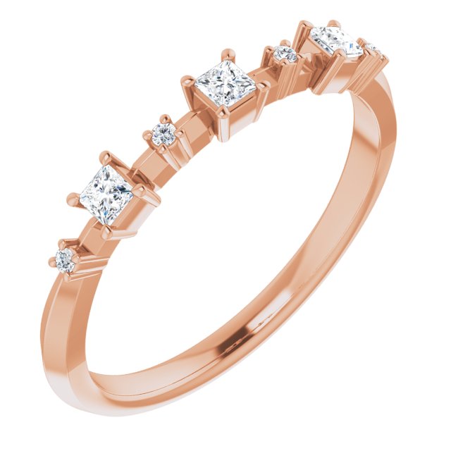 14K Rose 1/6 CTW Diamond Anniversary Band