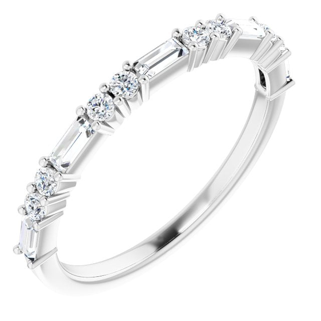 14K White 3/8 CTW Diamond Anniversary Band