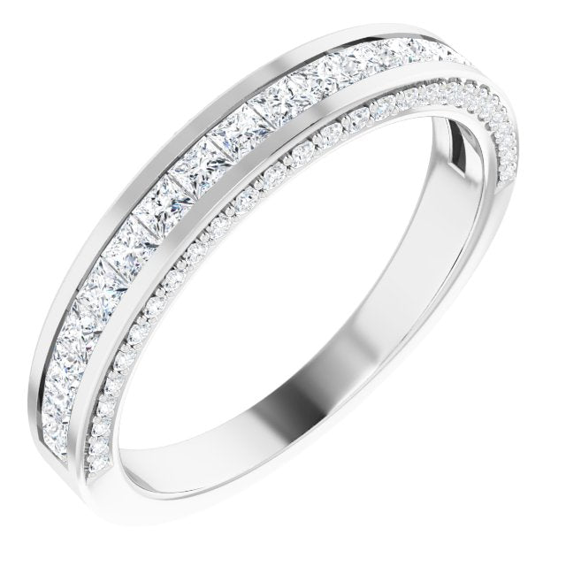 Platinum 3/4 CTW Diamond Anniversary Band
