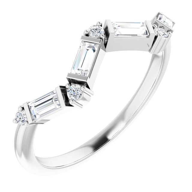 14K White 1/3 CTW Diamond Stackable Ring