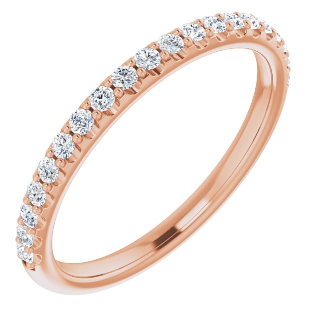14K Rose 1/4 CTW Diamond Band