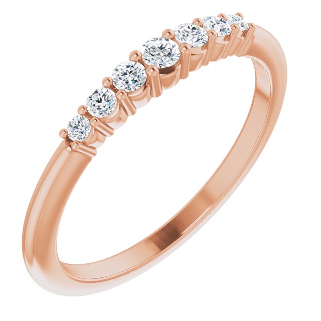 14K Rose 1/6 CTW Diamond Stackable Ring