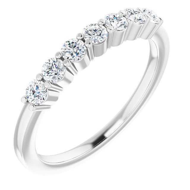 14K White 3/8 CTW Diamond Anniversary Band