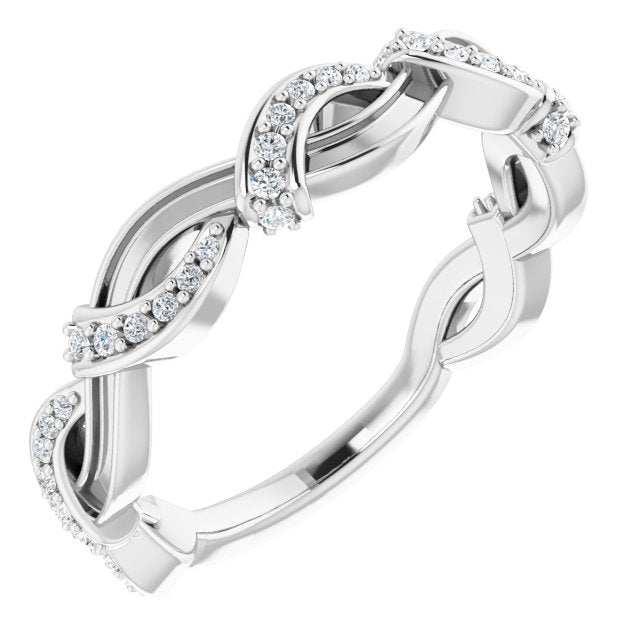 14K White 1/6 CTW Diamond Anniversary Band