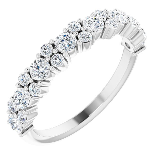 14K White 9/10 CTW Diamond Anniversary Band