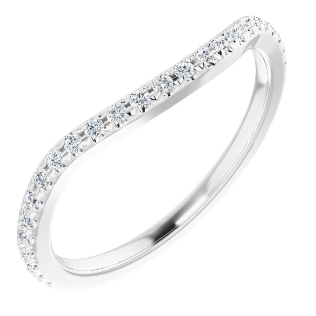 14K White 1/5 CTW Diamond French-Set Band