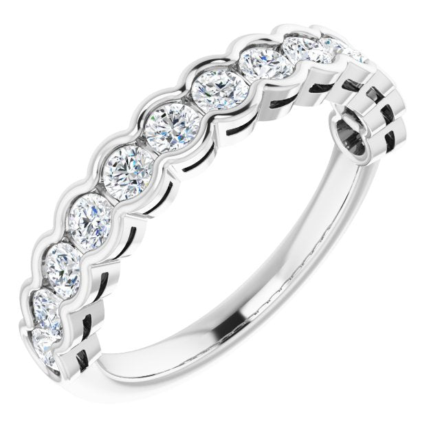 14K White 3/4 CTW Diamond Anniversary Band
