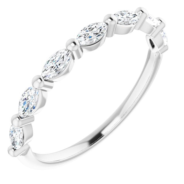 14K White 1/2 CTW Diamond Anniversary Band