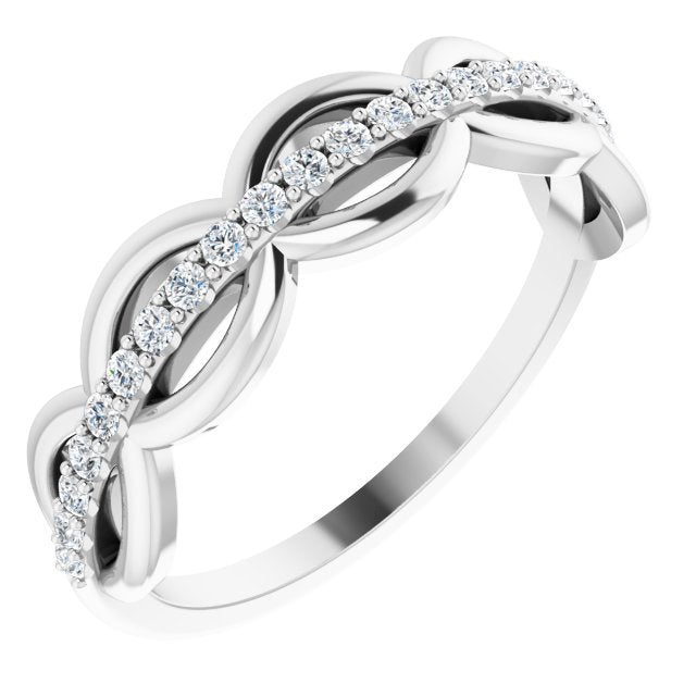 14K White 1/5 CTW Diamond Anniversary Band