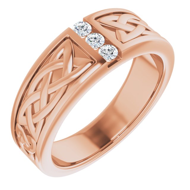14K Rose 1/5 CTW Diamond Ring