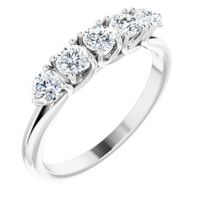 14K White 3/4 CTW Diamond Anniversary Band