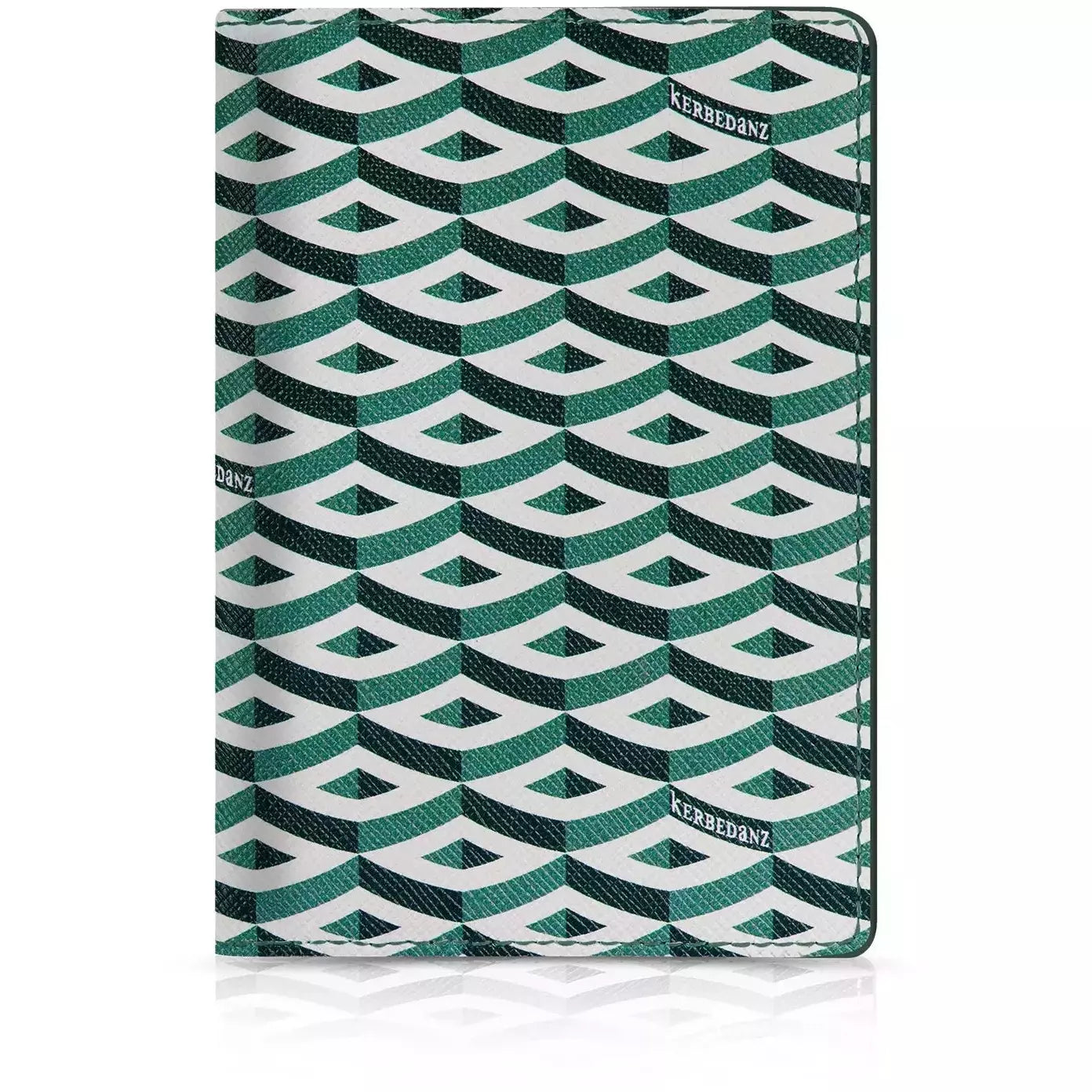 Kerbedanz Green Printed Canvaz Calf Leather Wallet